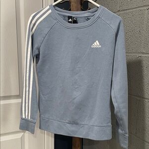Adidas Light Blue Crewneck with White Accents